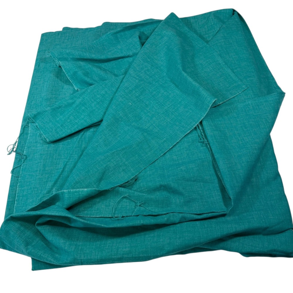 144x41" Teal Fabric Slub Texture Lightweight Sewing Textile Crafting DIY Boho